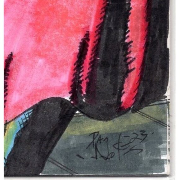 ONE-OF-A-KIND HAND-DRAWN, INKED AND COLORED SKETCHCOVER COMIC by Dan Nokes - B/S - Picture 7 of 7